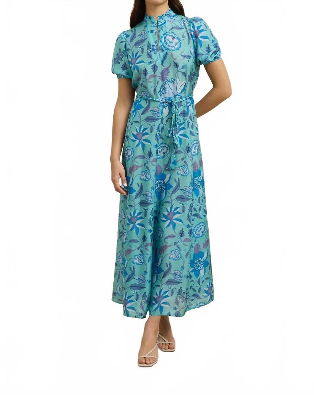 NEW HANNAH ARTWEAR oceanus dress in shellflower blue
